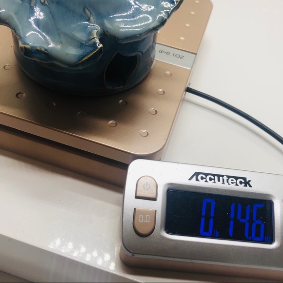 Wardell Pottery Leaf Spirit House Blue Glaze Fairy Soul Yard Art Sculpture - Picture 12 of 12